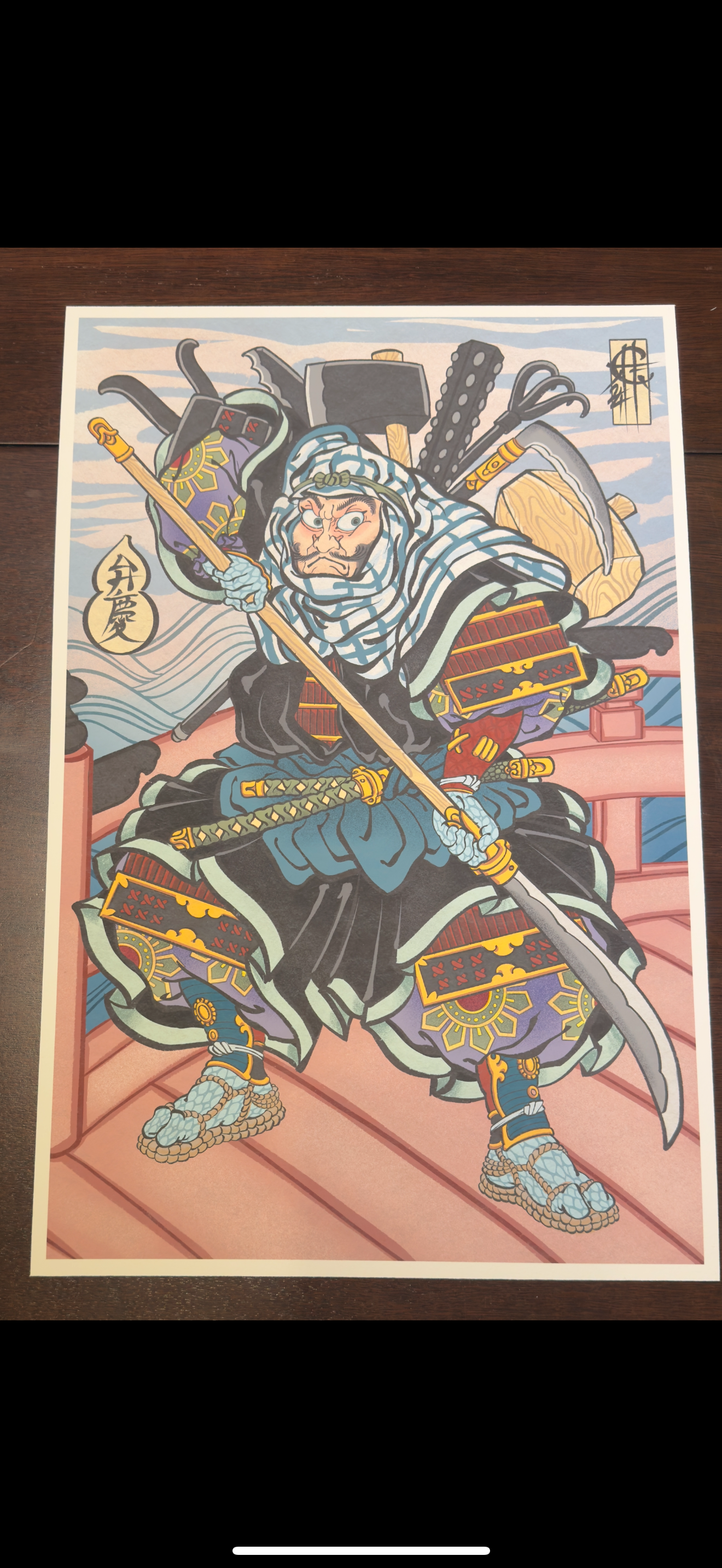 Benkei warrior monk print